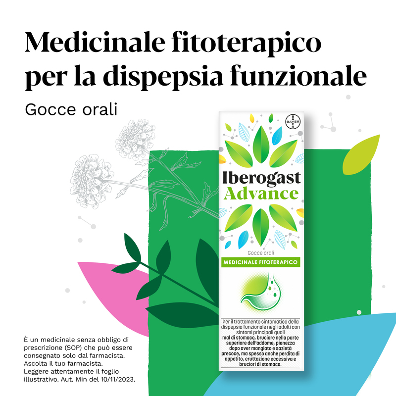 Iberogast Advance Medicinale Fitoterapico Per Il Trattamento Della Dispepsia Funzionale e Disturbi Gastrointestinali come Mal Di Stomaco, Gocce Orali, 100 ml