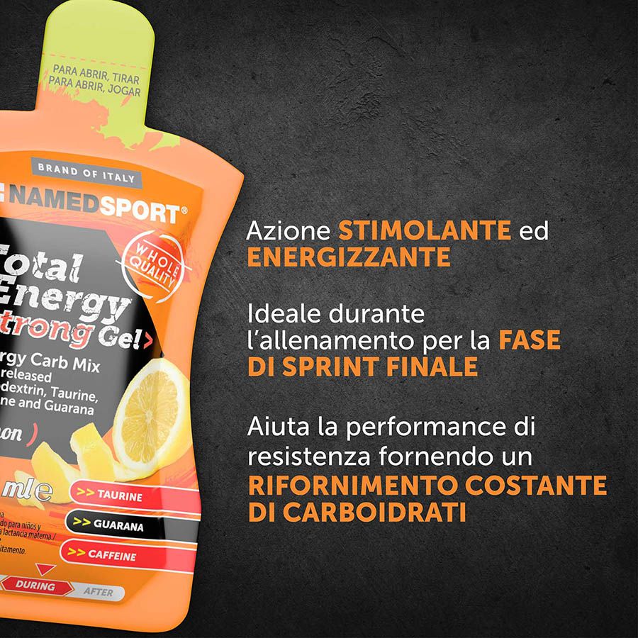 Named Sport Total Energy Strong Gel - Integratore Energizzante Gusto Lemon 40 ml