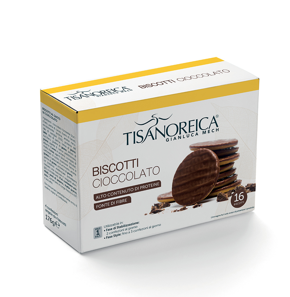 Tisanoreica Biscotti Al Gusto di Cioccolato 16 Pezzi