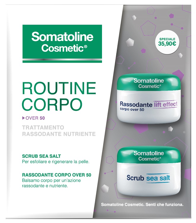 SOMATOLINE COSMETIC ROUTINE CORPO  OVER 50 COFANETTO RASSODANTE BALSAMO CORPO+ SCRUB SEA SALT