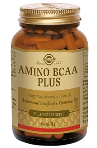 Solgar Amino BCAA Plus Integratore Aminoacidi Ramificati 50 Capsule Vegetali