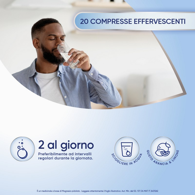 Mag2 Compresse Effervescenti 2,25g Magnesio Pidolato 20 Compresse