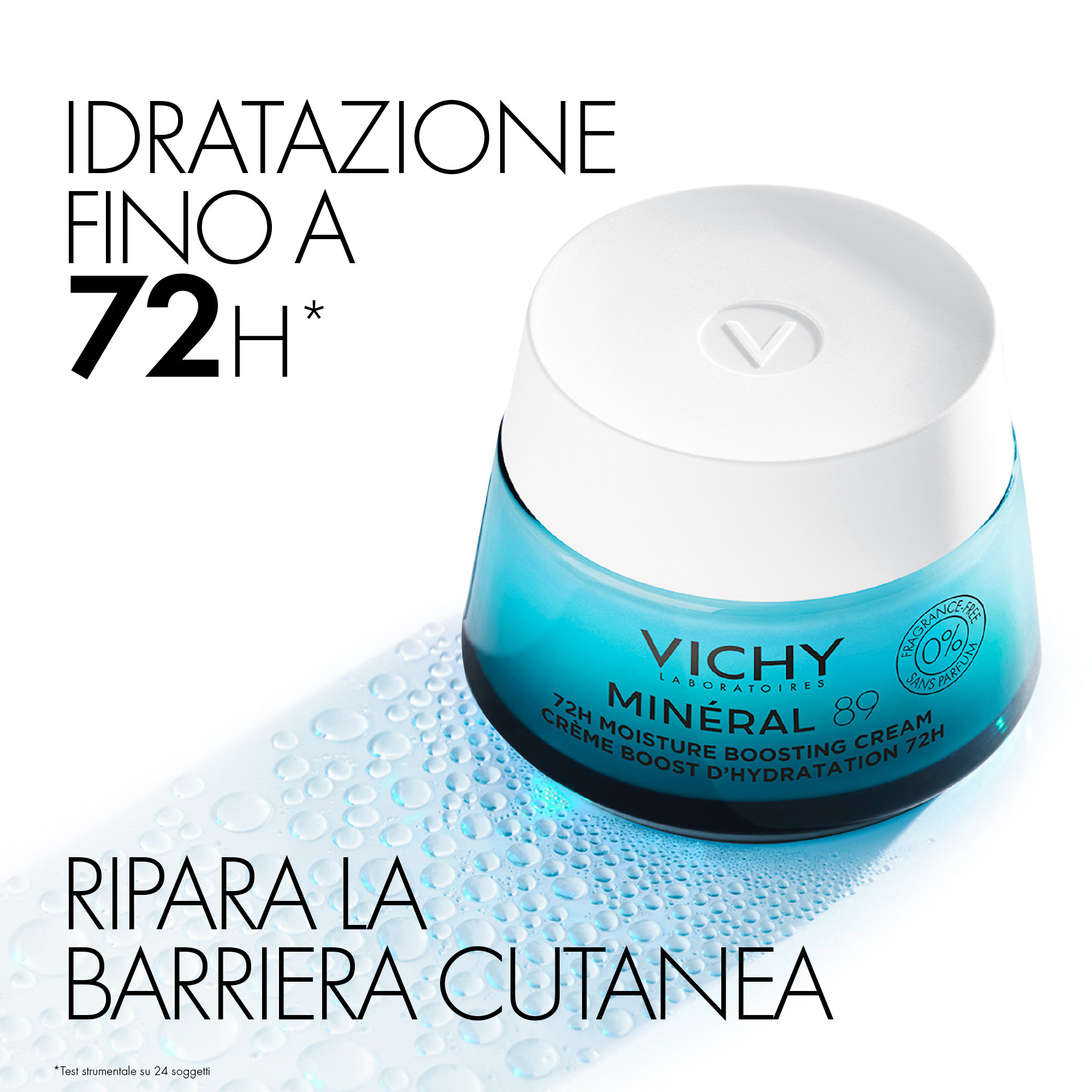 Vichy Minéral 89 Crema Boost Idratazione 72H Leggera per tutti i tipi di pelle 50ml