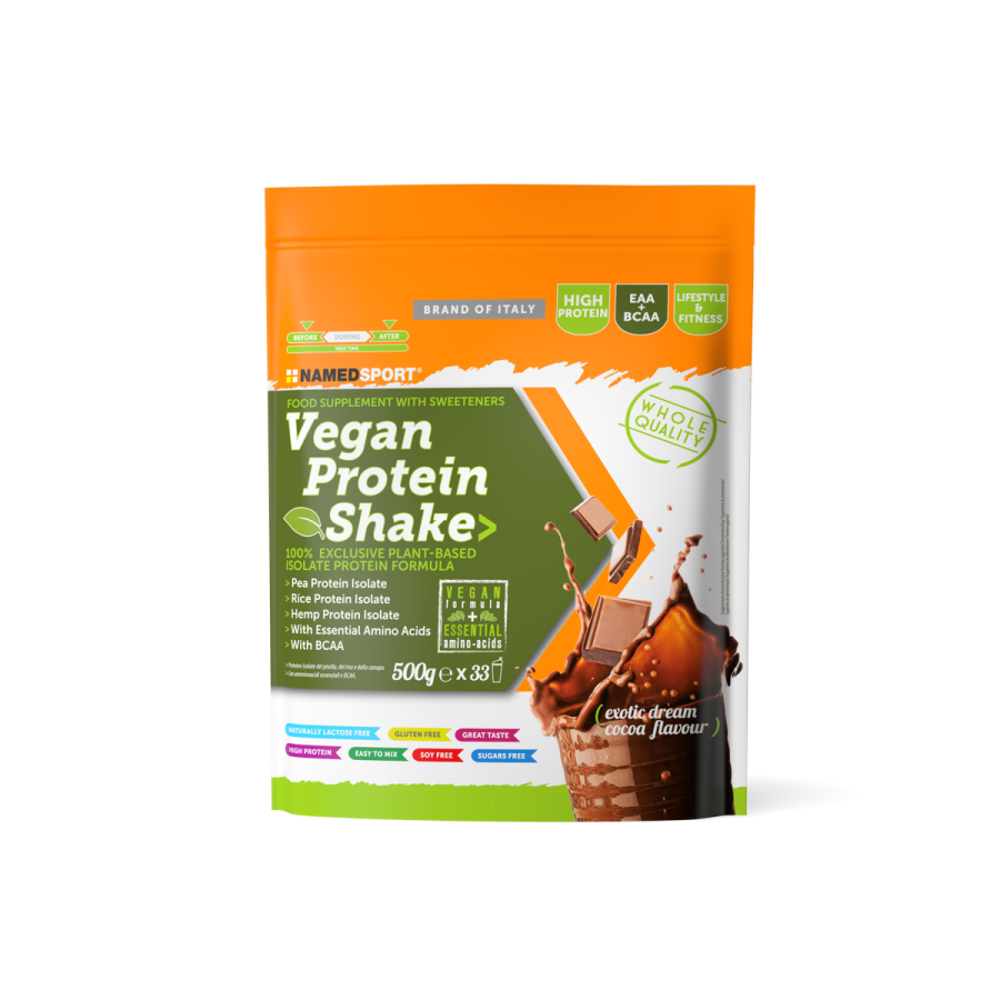 Named Sport Vegan Protein Shake Exotic Dream Cocoa - Proteine Vegetali In Polvere 500 g