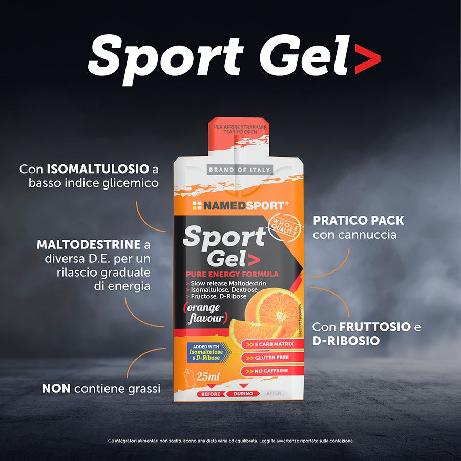 Named Sport Sport Gel - Integratore Energizzante Gusto Orange 25 ml