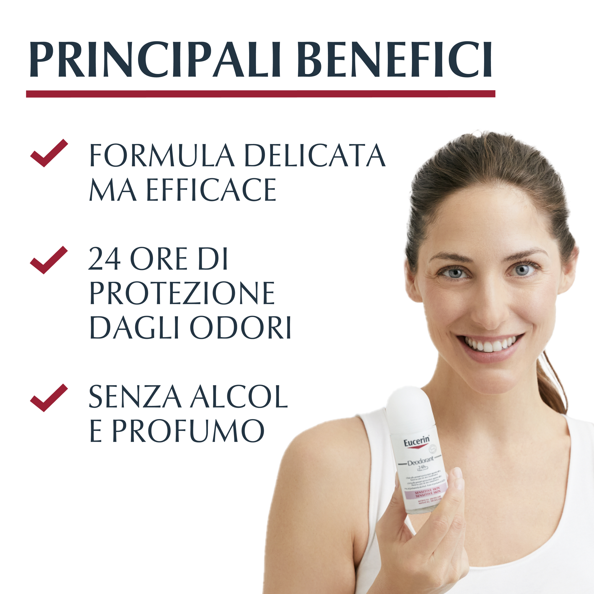 Eucerin Deodorante Roll-on 24h Pelle Sensibile 50 ml