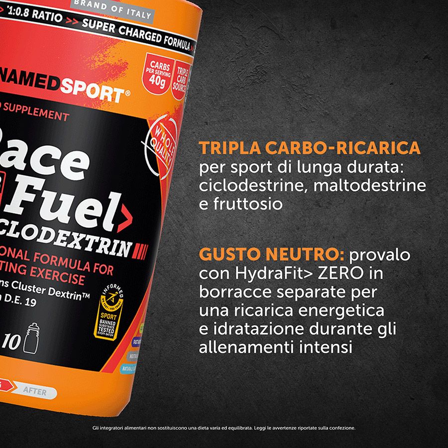 Named Sport Race Fuel Cyclodextrin 400 g - Integratore Di Carboidrati