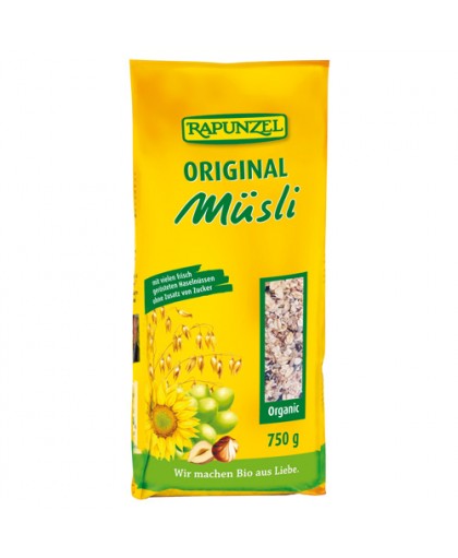 RAPUNZEL Muesli biologici con nocciole e uvetta 750 g