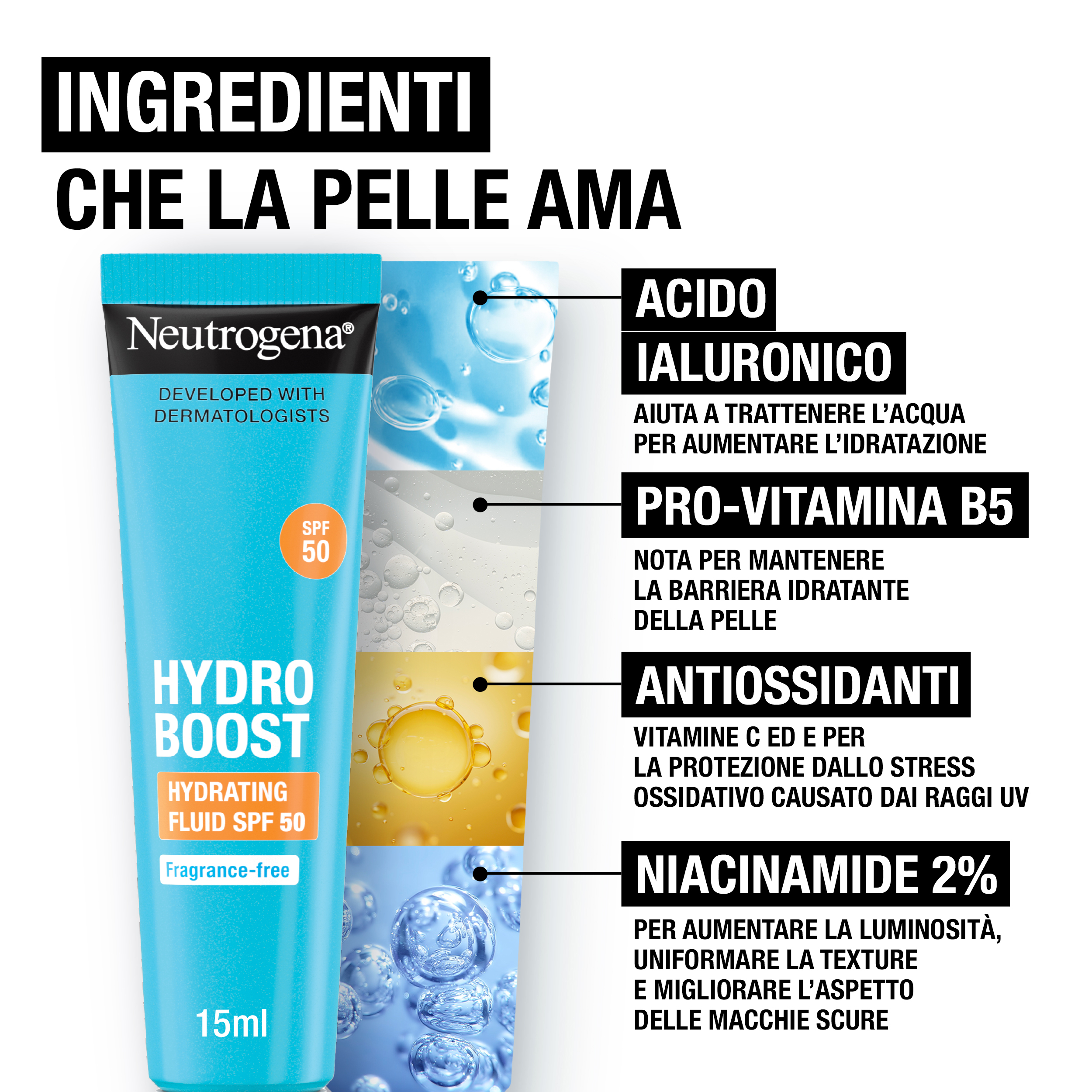 Neutrogena Duo Anti-Età e Protezione Retinol Boost Siero 30 ml +  Hydro Boost Fluido SPF50 15 ml