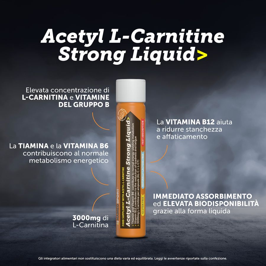 Named Sport Acetyl L-Carnitine Strong Liquid - Integratore Di Carnitina 25 ml