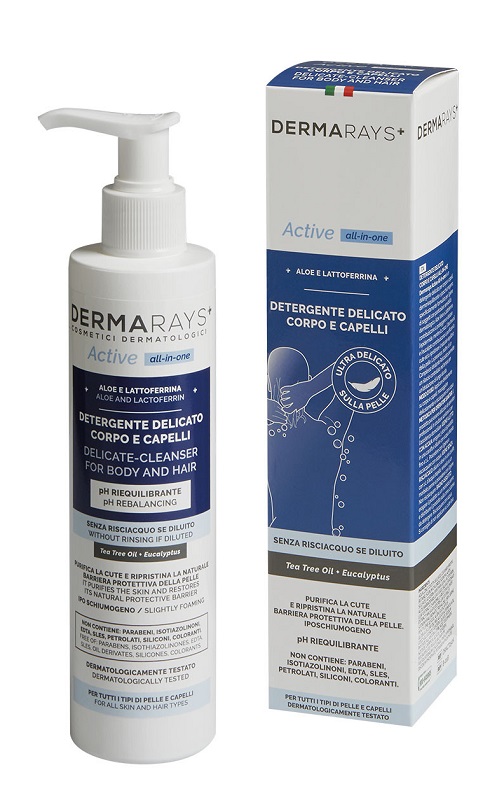 DERMARAYS ACTIVE DETERGENTE DELICATO CORPO E CAPELLI 250ML