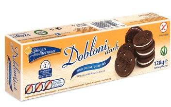 Piaceri Mediterranei Dobloni Dark Biscotti Senza Glutine 120 g