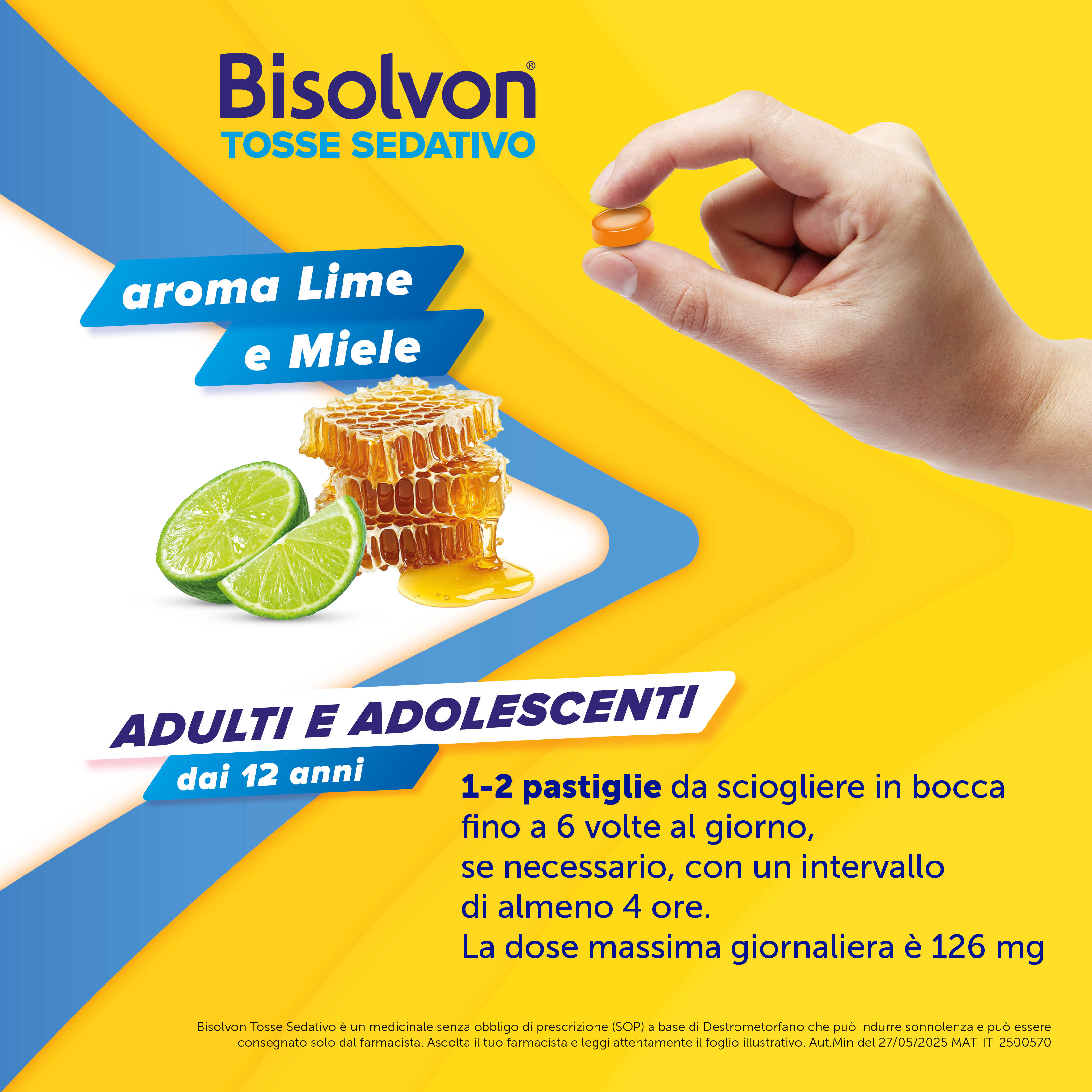 Bisolvon Tosse Sedativo Pastiglie Gommose 10,5mg 20 Pastiglie