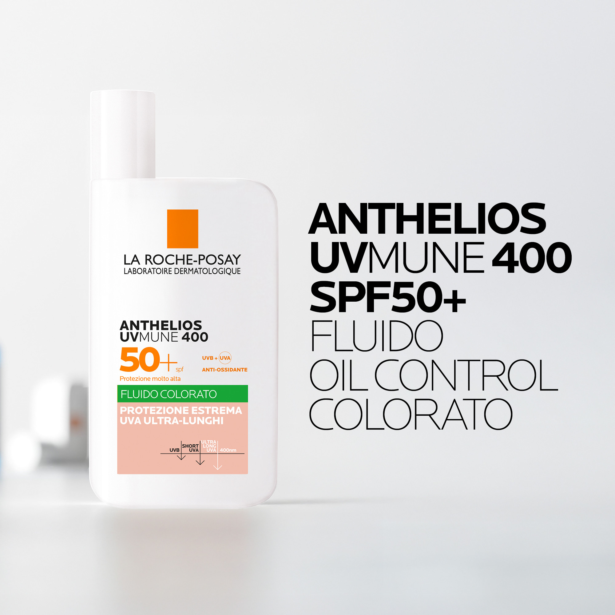 La Roche-Posay Anthelios UVMUNE 400 - Fluido Oil Control Colorato SPF50+ Viso 50 ml