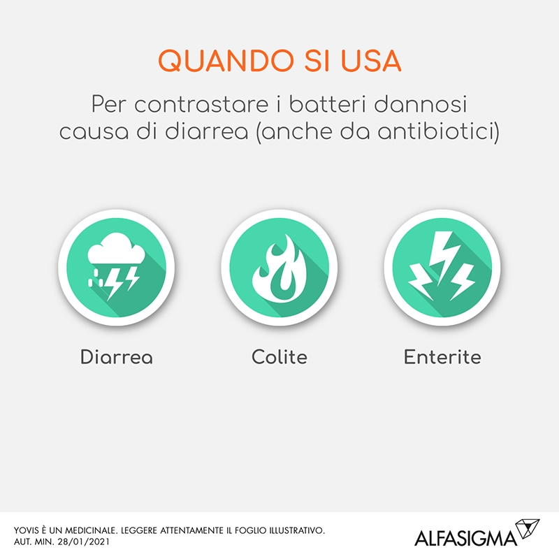 Yovis 1g, 300 Miliardi di fermenti lattici vivi, probiotici in granulato per sospensione orale 10 bustine