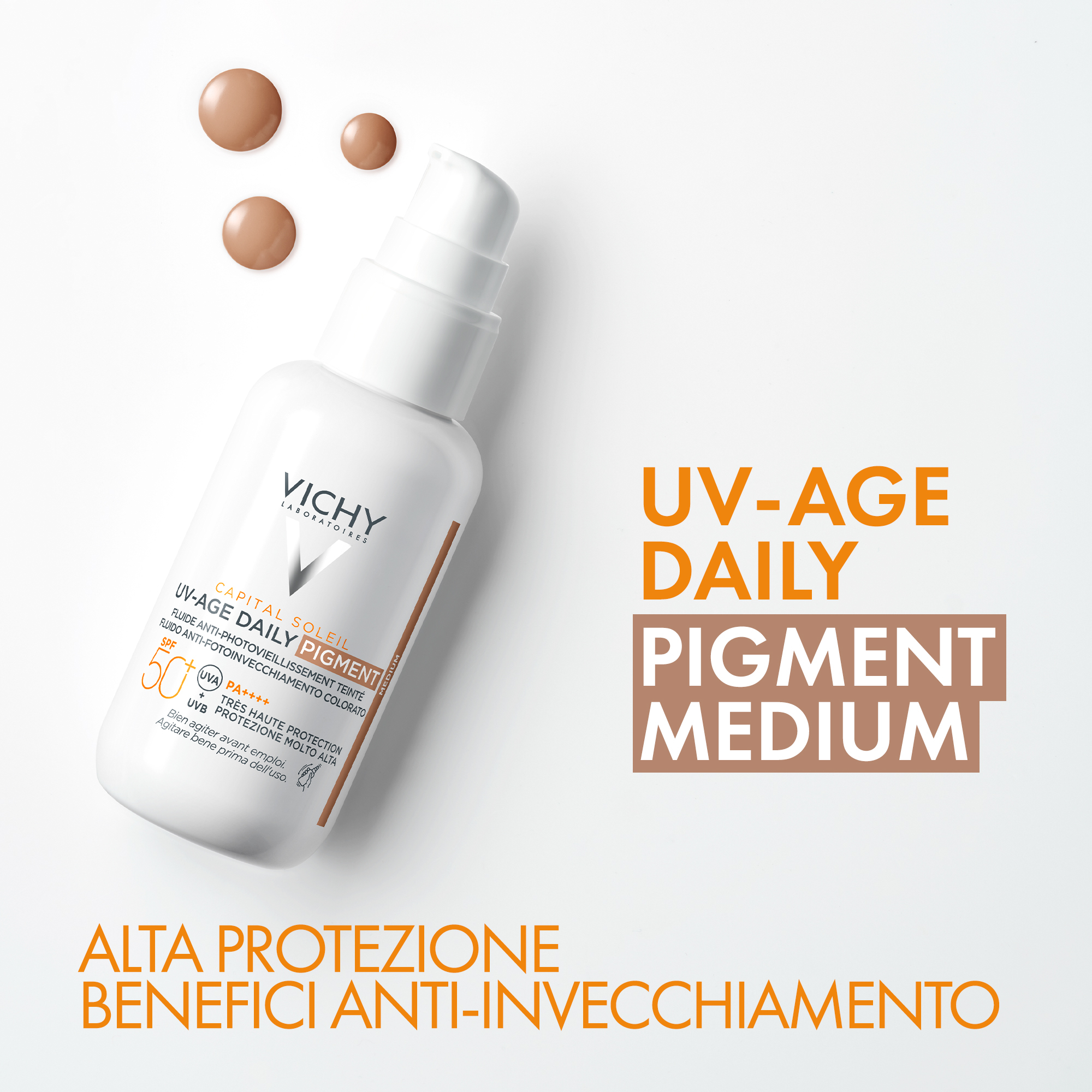 Vichy Capital Soleil UV-Age Daily PIGMENT MEDIUM SPF50+ Protezione elevata 40 ml