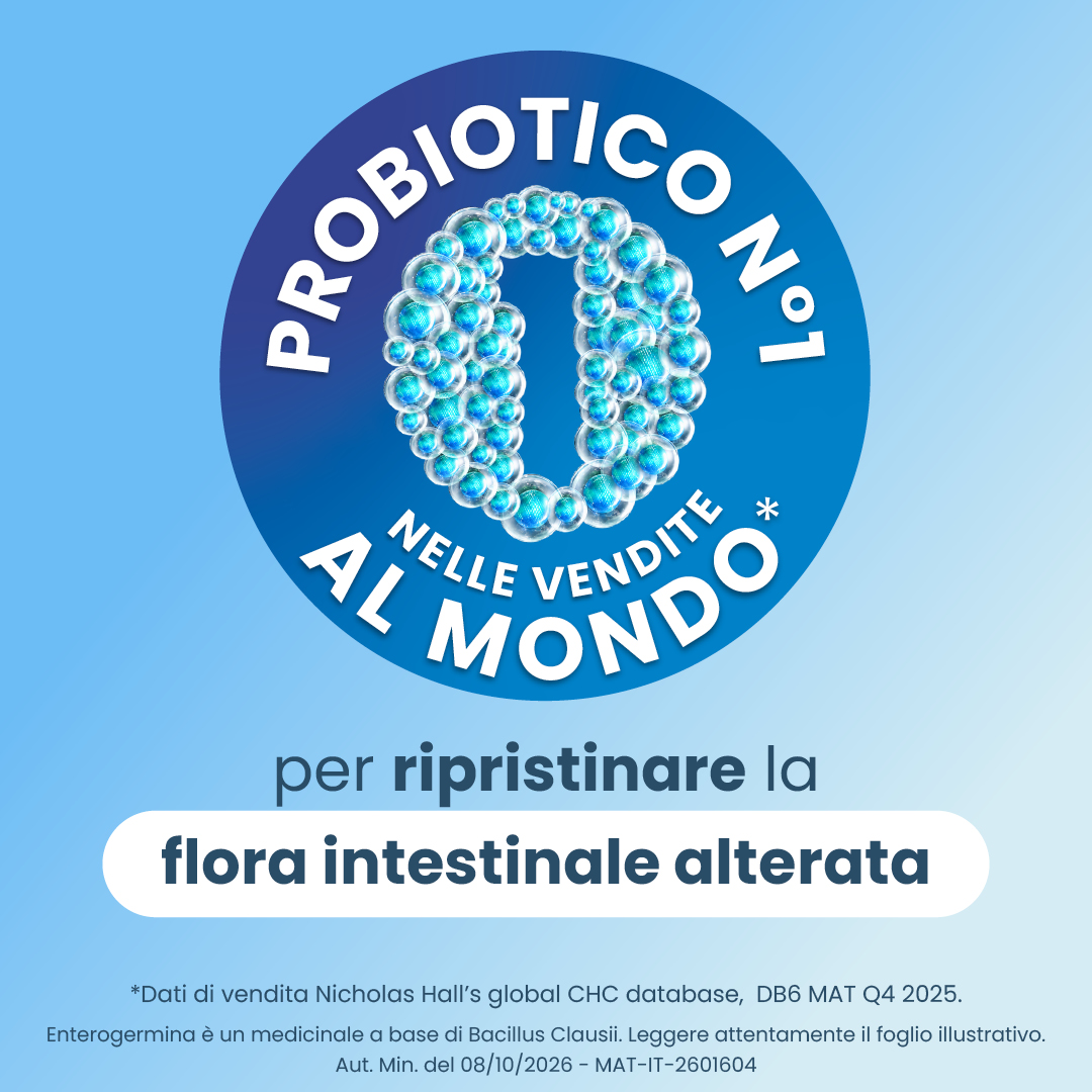 Enterogermina 4 Miliardi/5 ml Sospensione Orale - Fermenti Lattici E Probiotici Per I Disturbi Intestinali 30 Fiale