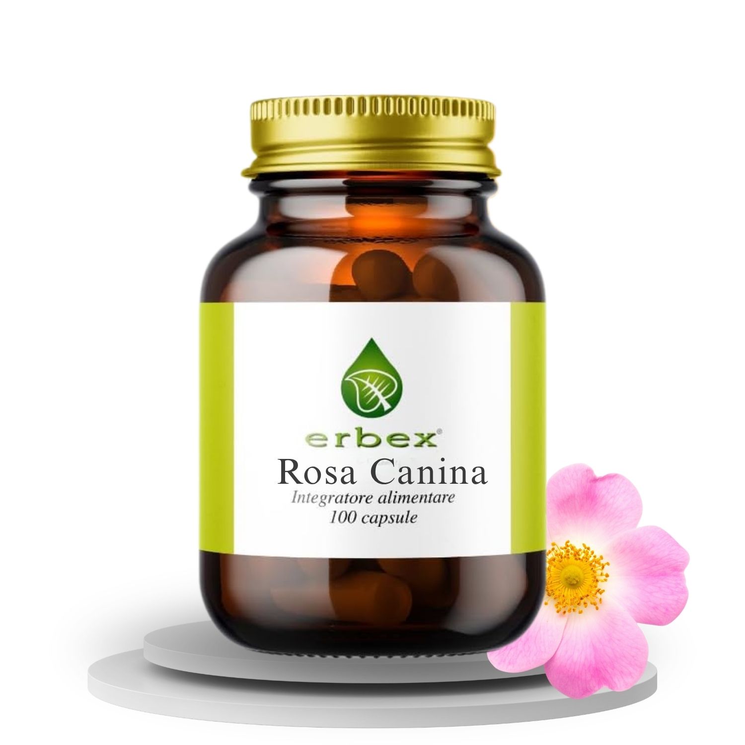 Erbex Rosa Canina Integratore Ricostituente 100 Capsule