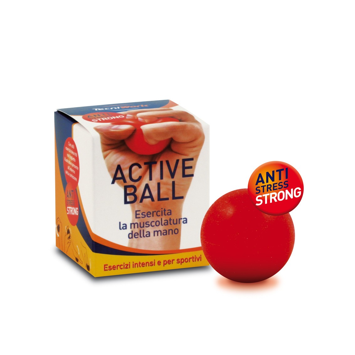 Tecniwork Active Ball Strong Arancione Sfera Antistress