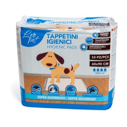 LEOPET TAPPETINO IGIENICO ASSORBENTE 60x90CM 10PZ