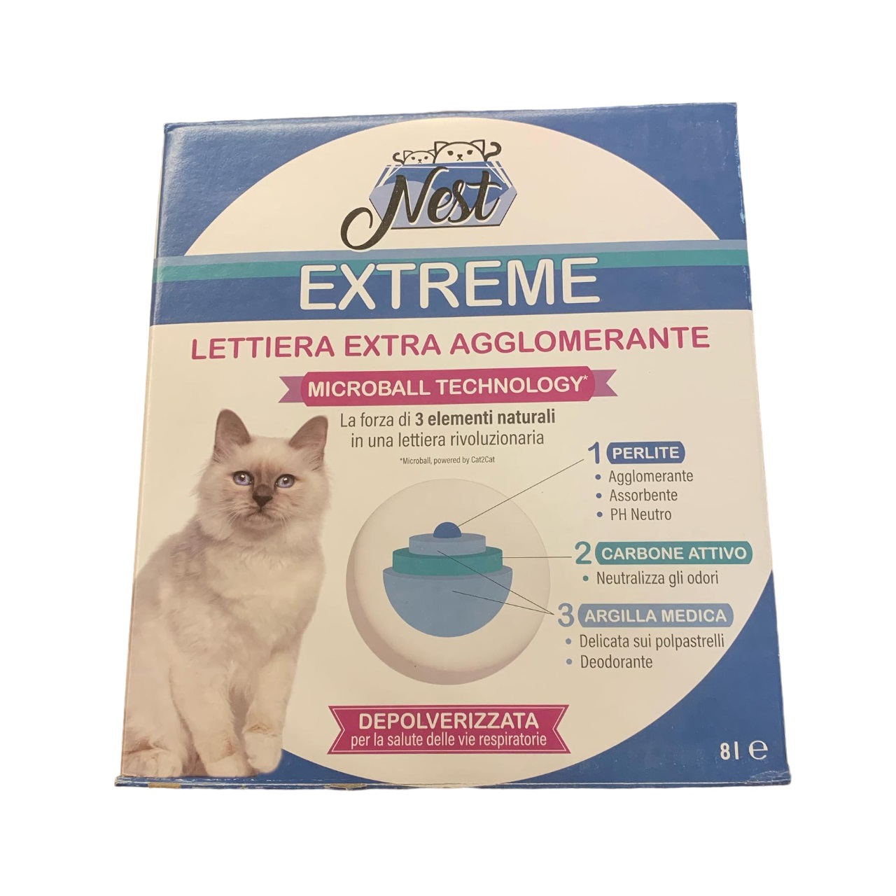 MAST NEST LETTIERA GATTO EXTREME AGGLOMERANTE DEPOLVERIZZATA 8LT
