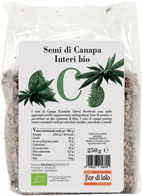 SEMI CANAPA INTERI BIO 250 G