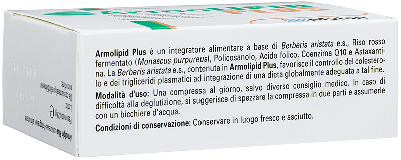 ArmoLipid Plus - Integratore per il colesterolo - 30 compresse - Confezione Italiana Originale
