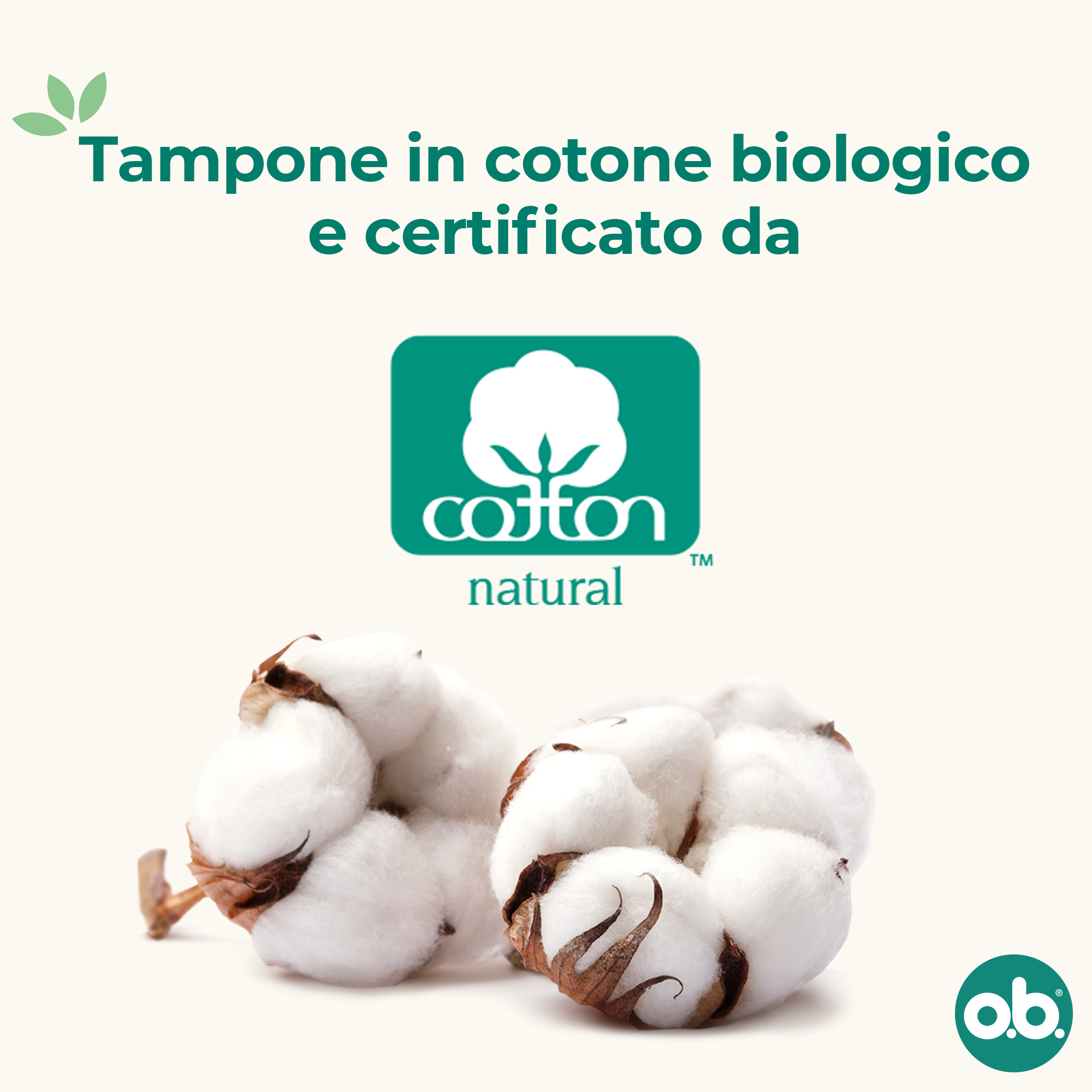 o.b. Assorbenti Interni Organic Normal 100% Cottone Biologico per flusso normale 16 tamponi