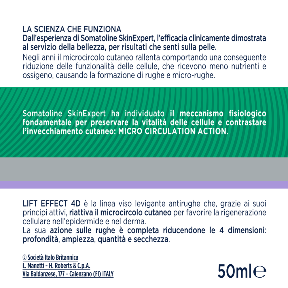 Somatoline SkinExpert, Lift Effect 4D Crema Giorno Gel Filler Antirughe, Trattamento Viso   Anti-età,  Acido Ialuronico   50ml