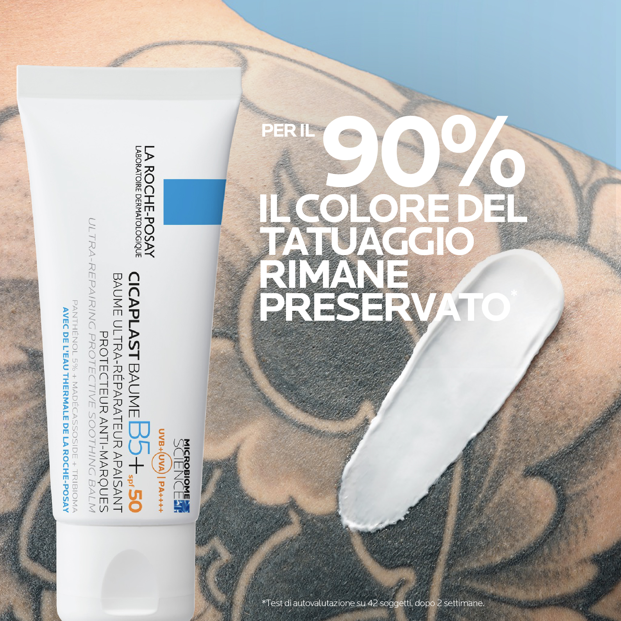 La Roche-Posay Cicaplast - Baume B5+ SPF50+ Balsamo Lenitivo Ultra-Riparatore Per Pelle Sensibile, Arrossata O Fragilizzata 40 ml