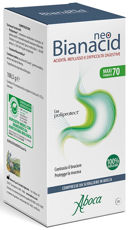 NEOBIANACID 70 compresse masticabili - DISPOSITIVO MEDICO Classe II a