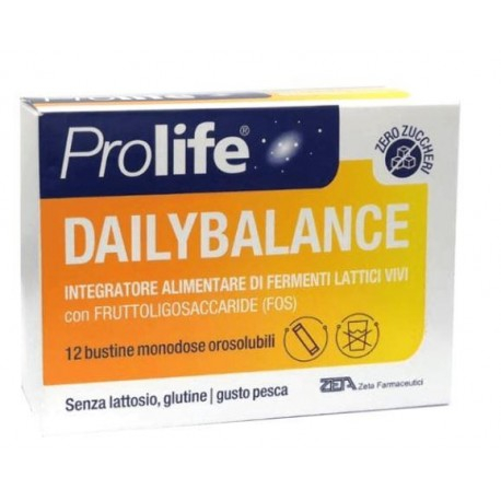 Prolife Daily Balance Integratore per Benessere Intestinale 12 Bustine Orosolubili