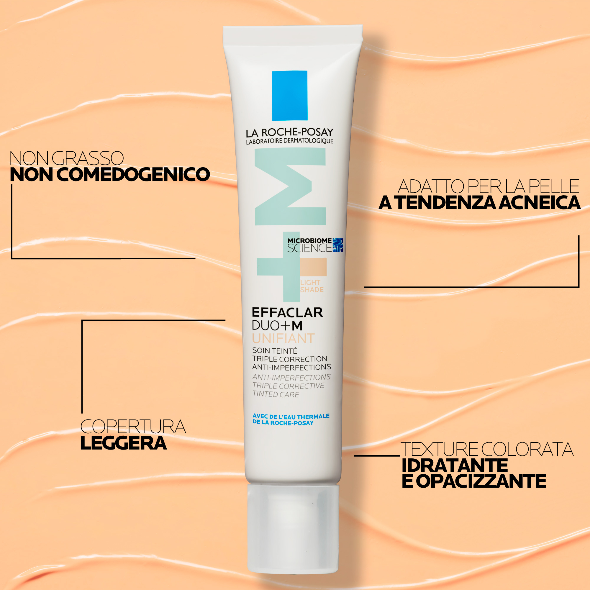 La Roche-Posay Effaclar Duo+M Unifiant Light trattamento correttivo uniformante e purificante con nuovo attivo phylobioma e niacinamide 40ml