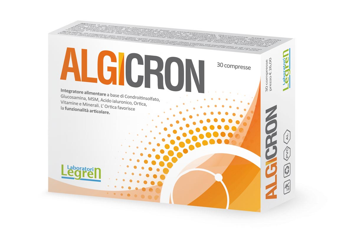 Algicron Favorisce il Fisiologico Trofismo delle Cartilagini 30 compresse