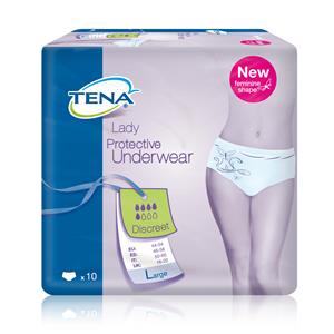 TENA Lady Pants Discreet - Mutandine assorbenti per perdite urinarie Taglia L 10 Pezzi