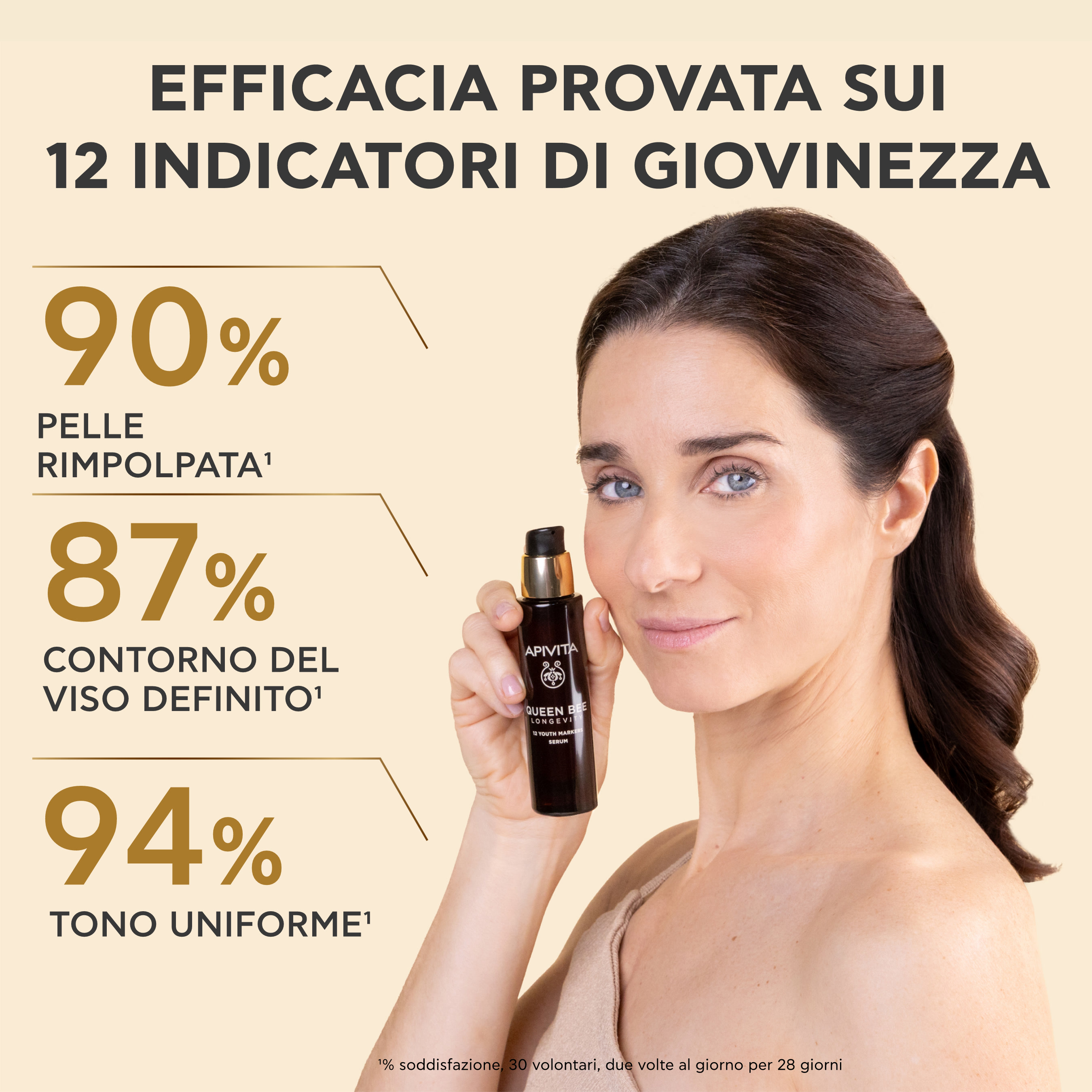 Apivita Queen Bee Longevity - Siero Viso Antiage 12 Indicatori Di Giovinezza 30 ml