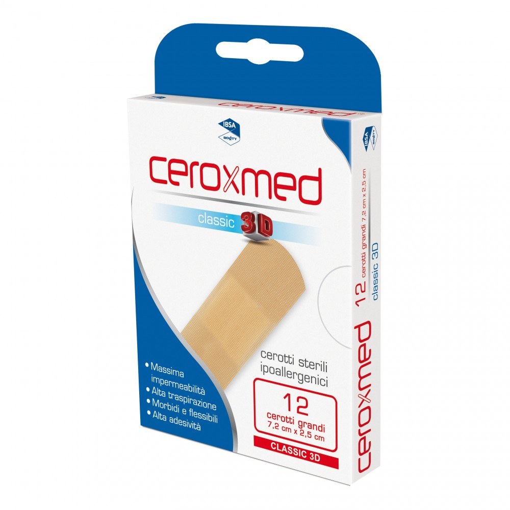 Ceroxmed Classic 3D Cerotti Formato Grande 12 Pezzi
