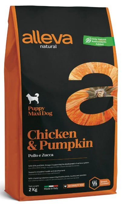 ALLEVA NATURAL DOG PUPPY CHICKEN AND PUMPKIN MAXI KG 2 - P00205