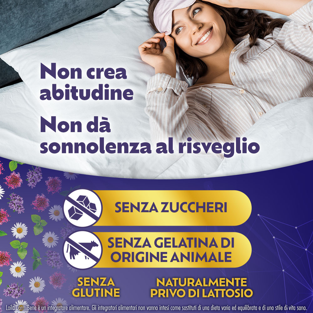 Laila DormiBene per il sonno 60 pastiglie gommose