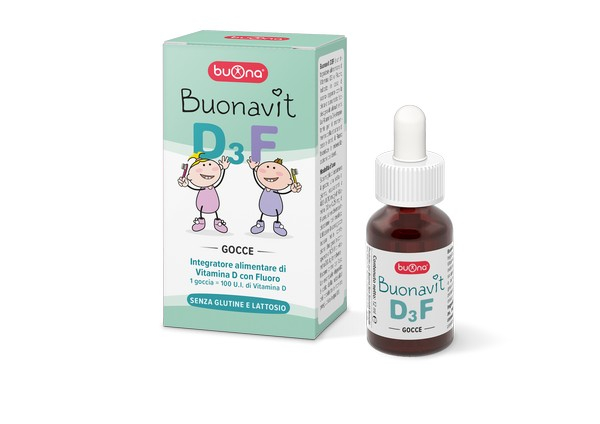 Buonavit D3F Integratore Ossa e Denti Gocce 12 ml