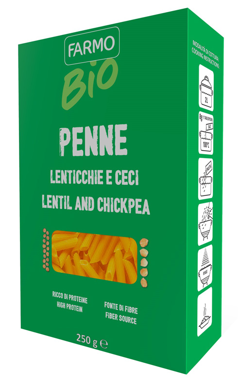 FARMO Bio Penne Lenticchie Ceci 250g