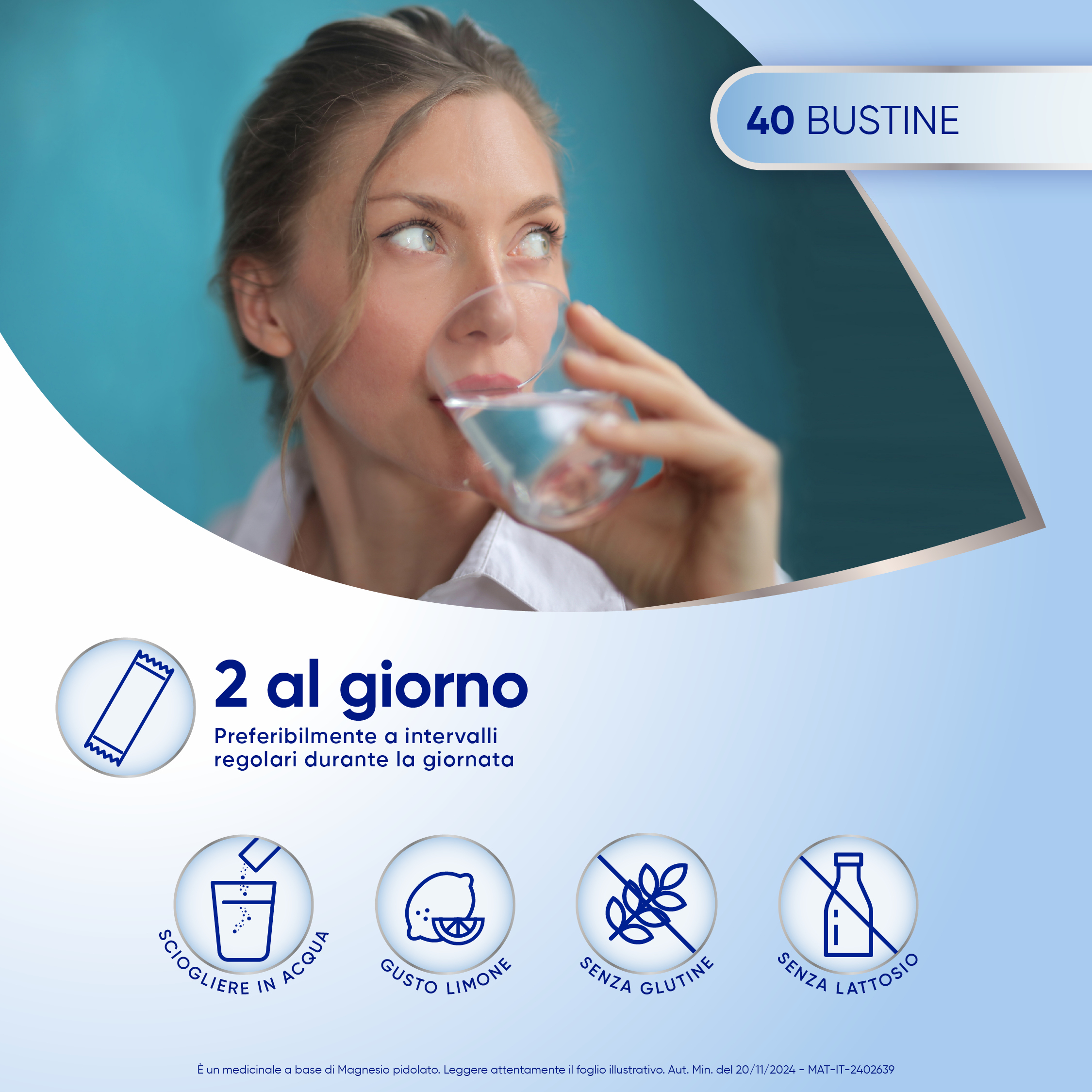 Mag2 Granulato Soluzione Orale 2,25g Magnesio Pidolato 40 Bustine