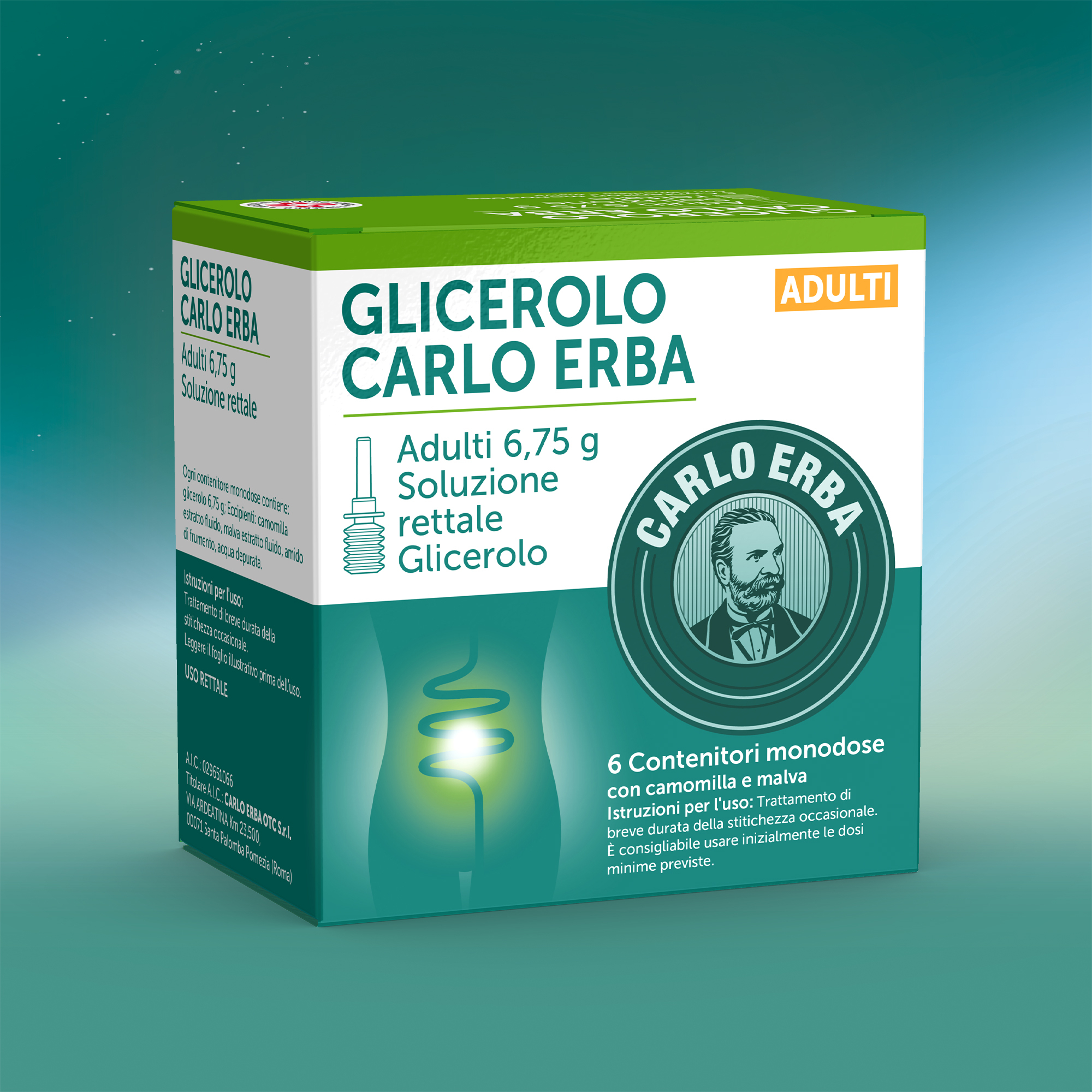 Glicerolo Carlo Erba - Adulti - 6,75 g Soluzione Rettale - 6 Clismi