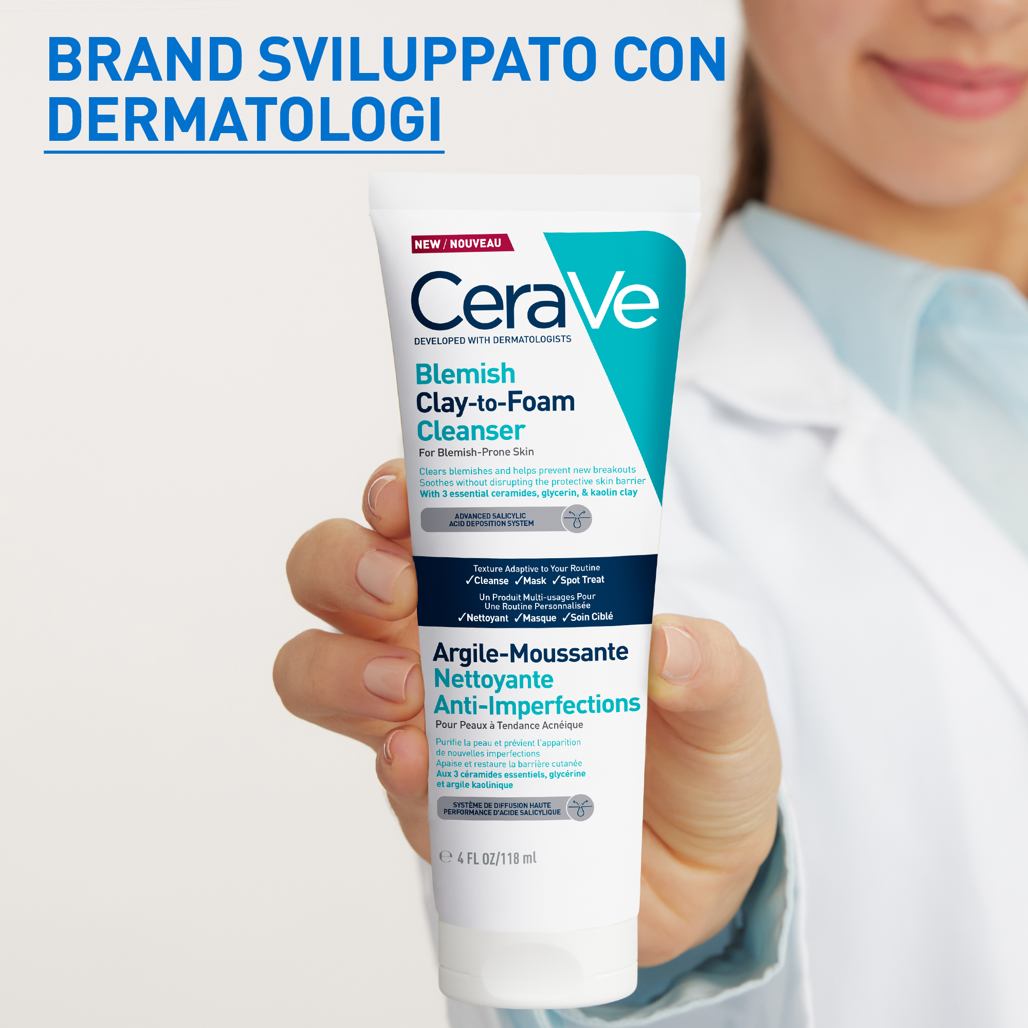 CeraVe - Detergente Maschera Controllo Imperfezioni Per Pelle A Tendenza Acneica 118 ml