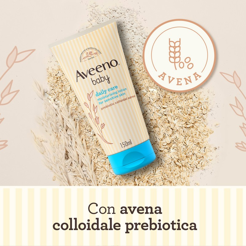 Aveeno Baby Daily Care Crema Idratante 150 ml, Crema bambini e neonati con Avena Colloidale