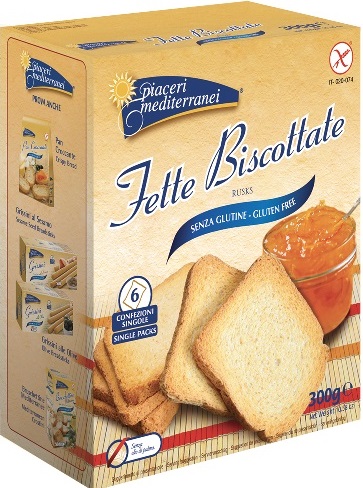 Piaceri Mediterranei Fette Biscottate Senza Glutine 6x50 g
