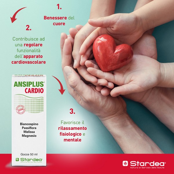 Ansiplus Cardio Gocce Integratore Benessere Cardiovascolare 50 ml
