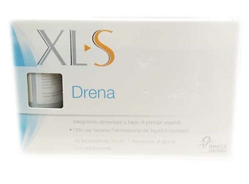 Xls Medical Drena Integratore Alimentare Drenante Per Donne, Confezione Da 10 Flaconcini, 10 Unità, 1