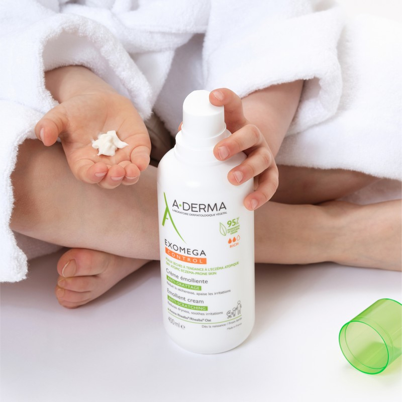 A-Derma Exomega Control Crema emolliente  “anti-grattage”, pelle secca a tendenza atopica, 400ml 