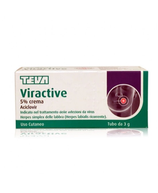 Viractive Aciclovir 5% Crema Contro Herpes Tubo 3 g